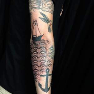 Sea Theme Tattoo. For any inquires check us out at http://goldenirontattoostudio.com/ or to book an appointment contact (647) 347-9363 during opening hours 11:00AM-8:00PM