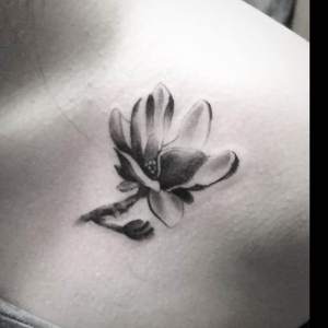 Flower Tattoo Done By Yunyi. For all inquires check us out at http://goldenirontattoostudio.com/